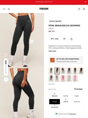 Gymshark Viral Black Marl Seamless High-Waist Leggings